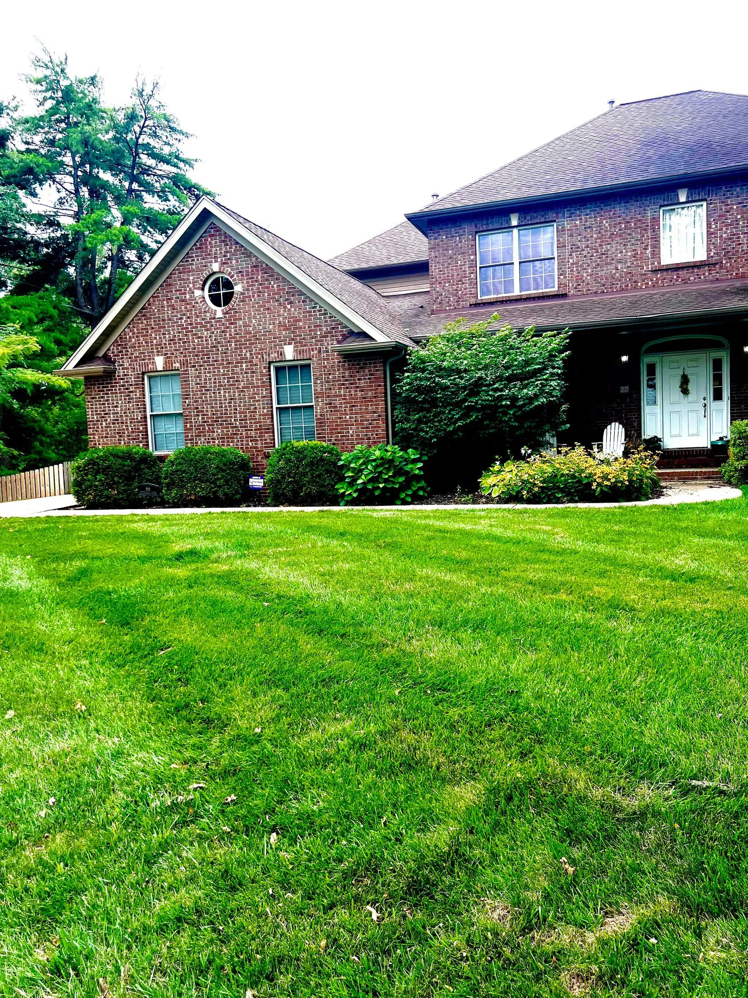 Seasonal lawn care project in progress